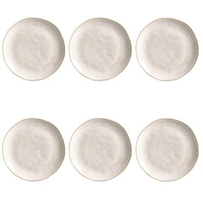 Conjunto De Pratos Fundos 06 Peças Orgânico Latte Porto Brasil