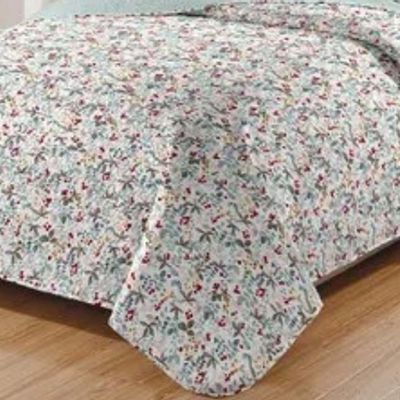 Kit Cobre Leito Colcha Daily Queen 3 Peças Dupla Face Estampado - Floral 53 - 100% Poliéster