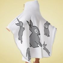 Toalha de Banho Baby Tecebem com Capuz Estampada Curiosidade 70cmx90cm Branco