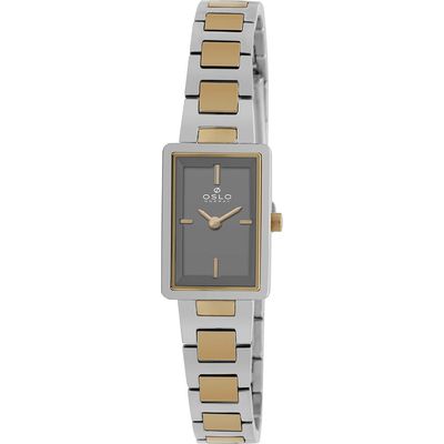 Relógio Oslo Feminino Ref: Oltsssvx0002 G1sk Slim Bicolor Retangular