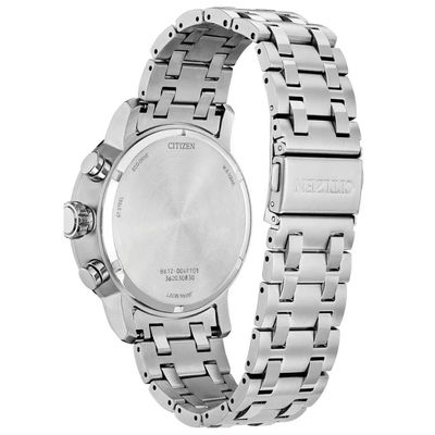 Relógio Citizen Masculino Ref: Ca0851-56x Solar Prateado Cronógrafo Eco-Drive