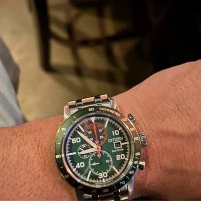Relógio Citizen Masculino Ref: Ca0851-56x Solar Prateado Cronógrafo Eco-Drive