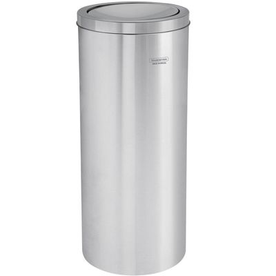 Lixeira Inox Tramontina Swing com Acabamento Polido e Tampa Basculante 30 L