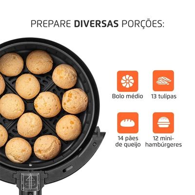 Fritadeira Sem Óleo Air Fryer Pratic 3,6l Mondial 1500w  Af36bi 220V Preto