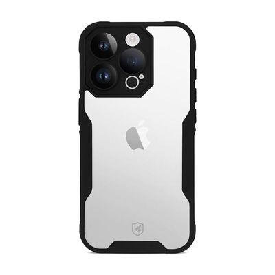Kit Capa Dual Shock Sense e Pelicula Coverage 5D Pro Preta para iPhone 15 Pro - Gshield