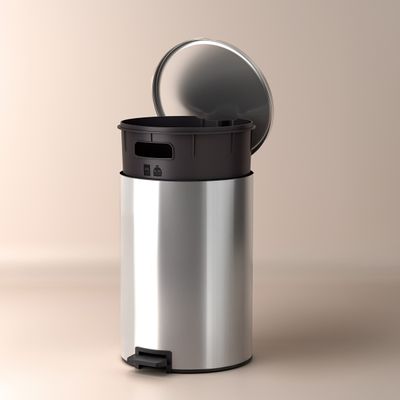 Lixeira Loop Aço Inox Polido Balde Interno e Pedal 20 Litros - Tramontina 94547/020
