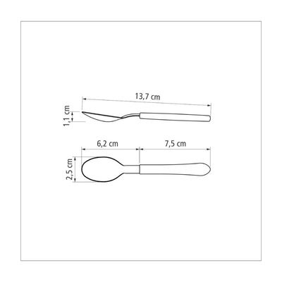 Kit 3 Colher de Chá Leme Inox Vermelho Tramontina