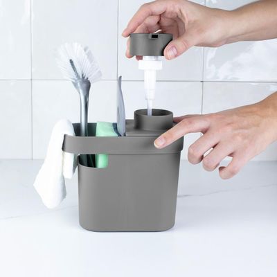 Dispenser Detergente 650ml Porta Esponja Pia