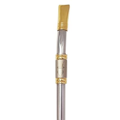 Bomba Mate Chimarrão Tererê Inox Ouro 24cm