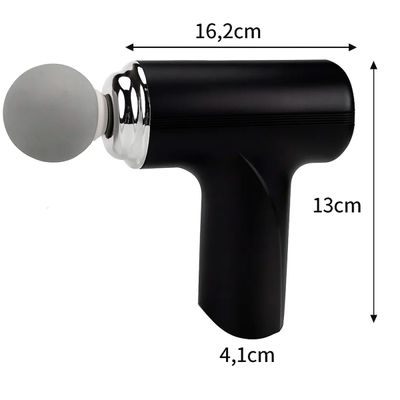 Pistola Massageadora Portátil Recarregável Preto
