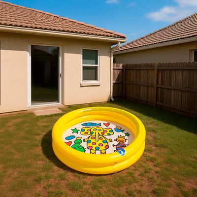 Piscina Inflável Redonda Elefante Colorido Infantil 46 Litros