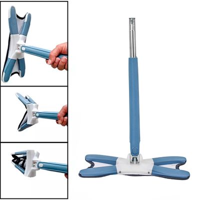 Mop Rodo De Limpeza Giratorio Retangular Azul