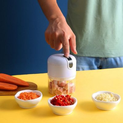 Mini Processador Usb De Alimentos Eletrico Branco