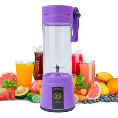 Mini Liquidificador Juice Cup Portátil Elétrico Lilás