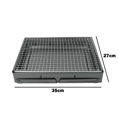 Mini Churrasqueira Portatil Dobravel Camping 35x27cm