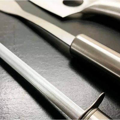 Kit Churrasco 3 Peças Faca Garfo Chaira Aço Inox