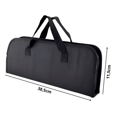 Kit Churrasco Premium 3 Peças em Aço Inox e Madeira