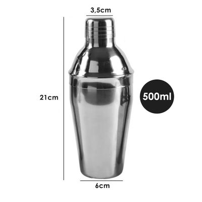 Kit Barman Coqueteleira Profissional 500ml 11 Peças