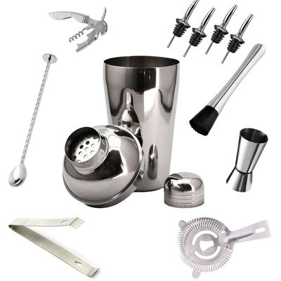 Kit Barman Coqueteleira Profissional 500ml 11 Peças