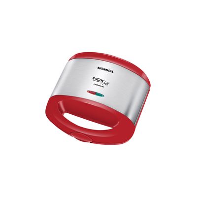 Grill e Sanduicheira Mondial Inox Red S19 Vermelha Inox - 800W 127V