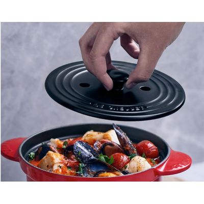 TAMPA INTERNA LE CREUSET PARA PANELAS DE ARROZ DE 18CM MATTE BLACK  16,5CM 91063818000000
