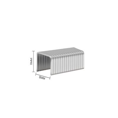 Grampos Retos 8mm Aço Galvanizado com 1000 Peças