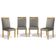 Kit Com 4 Cadeiras Aurora Madeira Maciça Estofadas Para Mesa De Jantar Veludo Chumbo 109