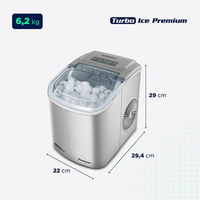 Máquina de Gelo Turbo Mondial Ice Premium MG-12-GI Cinza - 127V