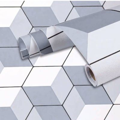 Kit 03 Papel de Parede Adesivo Geométrico PVC 5 Metrosx45cm
