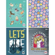 Caderno Brochura Capa Dura Universitário Pepper 40f Tilibra Pets