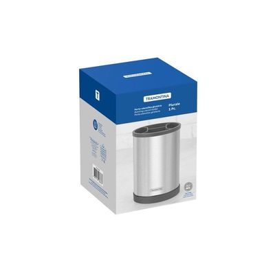 Porta Utensílios Giratório Em Aço Inox Tramontina 61538-130