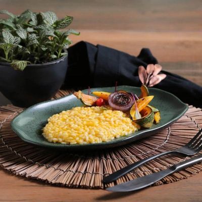 Conjunto Com 04 Travessas Oval Rasa Média 30x20 Cm Orgânico Greenery Porto Brasil