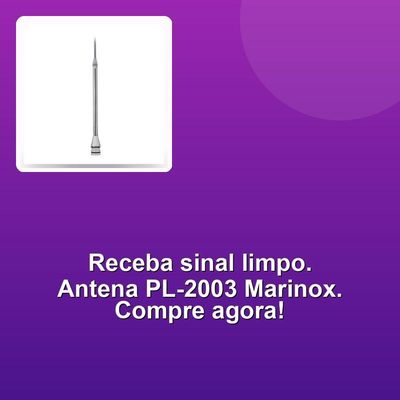 Antena Móvel Aquário Pl-2003 Marinox Com Prolongador 2,7mts