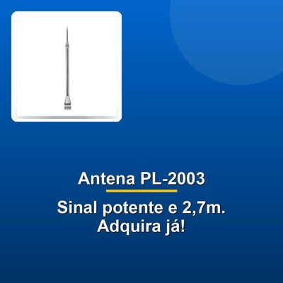 Antena Móvel Aquário Pl-2003 Marinox Com Prolongador 2,7mts