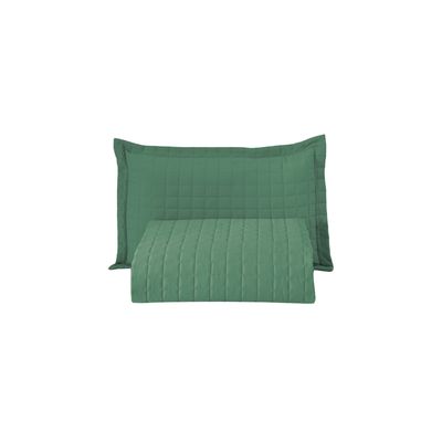 Kit Cobre Leito Matelado Copacabana 2 Peças Solteiro 100% Poliéster Percal 300 Fios - Verde