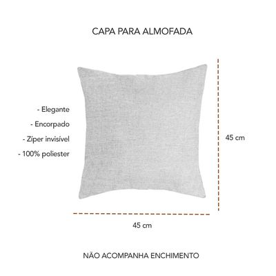 Capa Almofada para Sofa Bege Arvore Rosa Encorpado 45cm