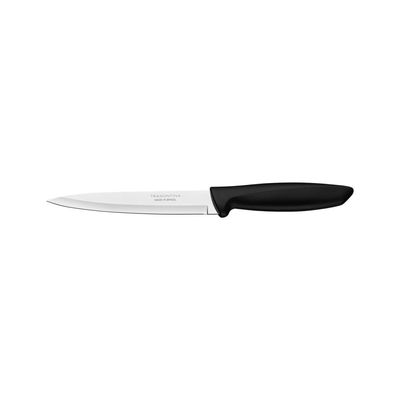 Faca Utility Tramontina Plenus com Lamina em Aço Inox e Cabo de Polipropileno Preto 6"