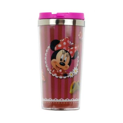 Copo Térmico Minnie Com Tampa Pink 450ml - Disney