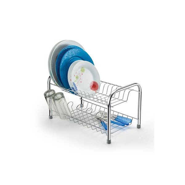 Escorredor de Pratos Duplo Arthi Cromado Prata Escorredor de Pratos Duplo Arthi Cromado Prata