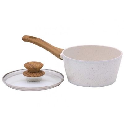 Panela De Cerâmica Antiaderente Marmol De Indução 16 Cm Mimo