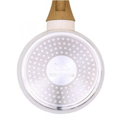 Panela De Cerâmica Antiaderente Marmol De Indução 16 Cm Mimo