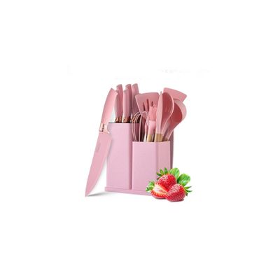 Kit Completo De Utensílios De Cozinha Luxuosos  Rosa