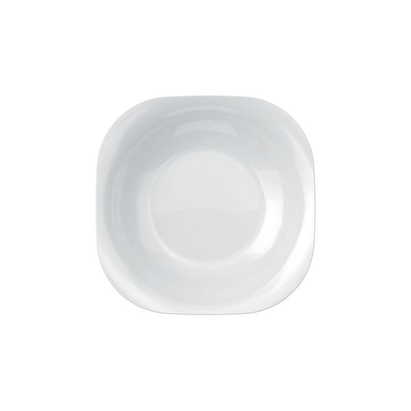 Prato Fundo Nadir Plaza em Vidro Branco 21cm Prato Fundo Nadir Plaza em Vidro Branco 21cm