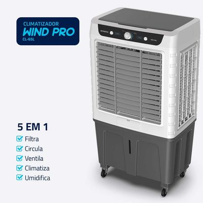 Climatizador de Ar Wind Pro Mondial Branco/Cinza 260W 220V CL-65L