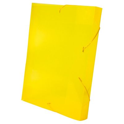 Pasta Aba Elástico Dello Line Lombo 4cm Amarela 33,5x23,5cm