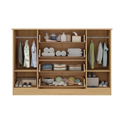 Cômoda Infantil 125cm 2 Portas E 4 Gavetas Encanto Multimóveis Mp4450 Madeirado Madeirado