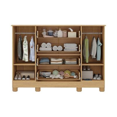 Cômoda Infantil 125cm 2 Portas E 4 Gavetas Allegra Multimóveis Mp4445 Madeirado Madeirado
