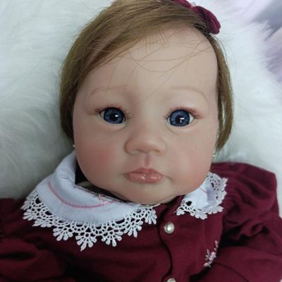Bebe Reborn Menina, Corpo De Pano Macio, Realista, Cabelo Implantado Fio A Fio