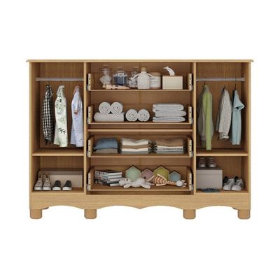 Cômoda Infantil 125cm 2 Portas E 4 Gavetas Dengo Multimóveis Mp4440 Madeirado Madeirado