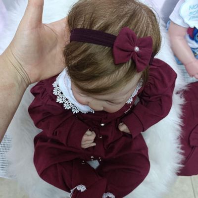 Bebe Reborn Menina, Corpo De Pano Macio, Realista, Cabelo Implantado Fio A Fio